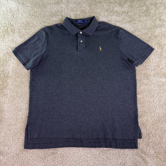 Polo Ralph Lauren Other - Polo Ralph Lauren Polo Shirt Mens Size Large Gray Pima Soft Touch Cotton F013